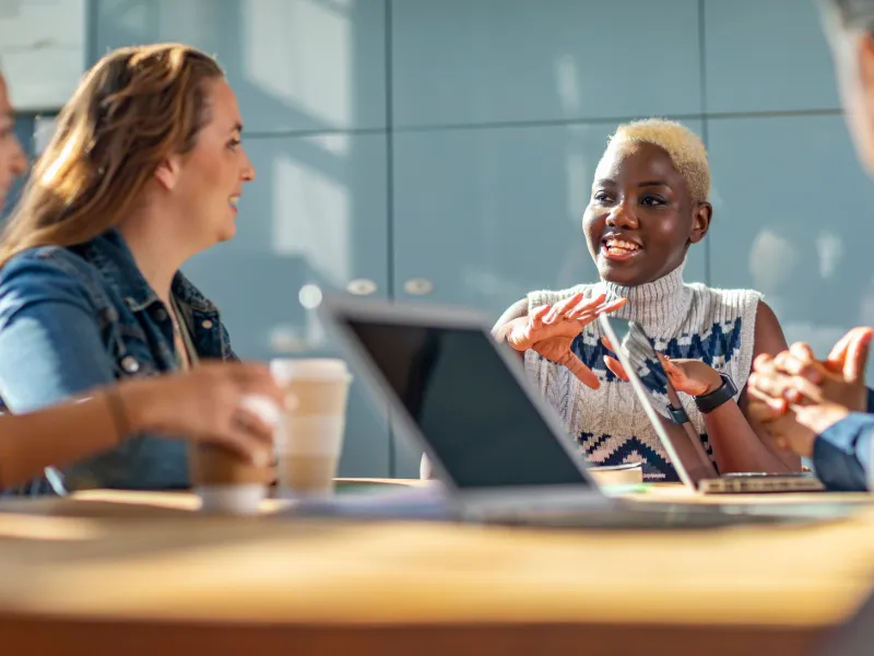 Business colleagues in meeting 
