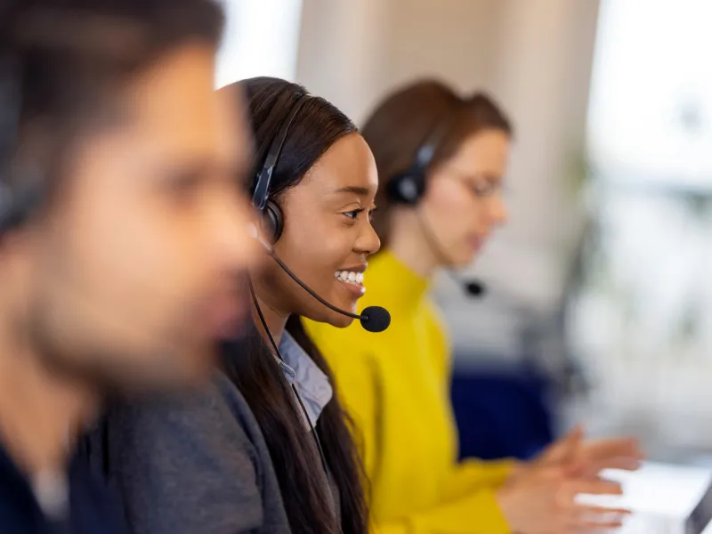 Technical support agent working in call centre