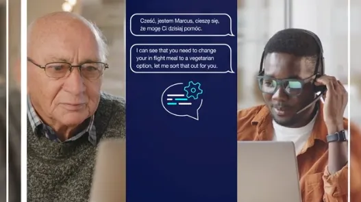 Real time translation to support agents video thumbnail