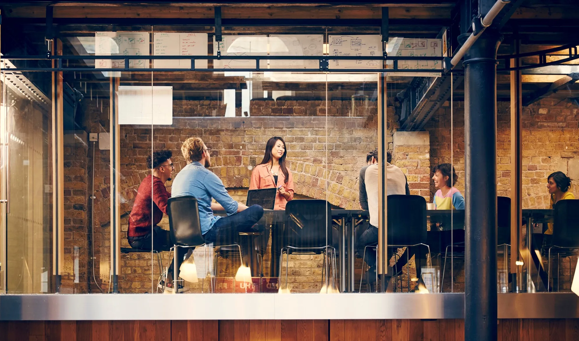 Diverse group of people in a meeting